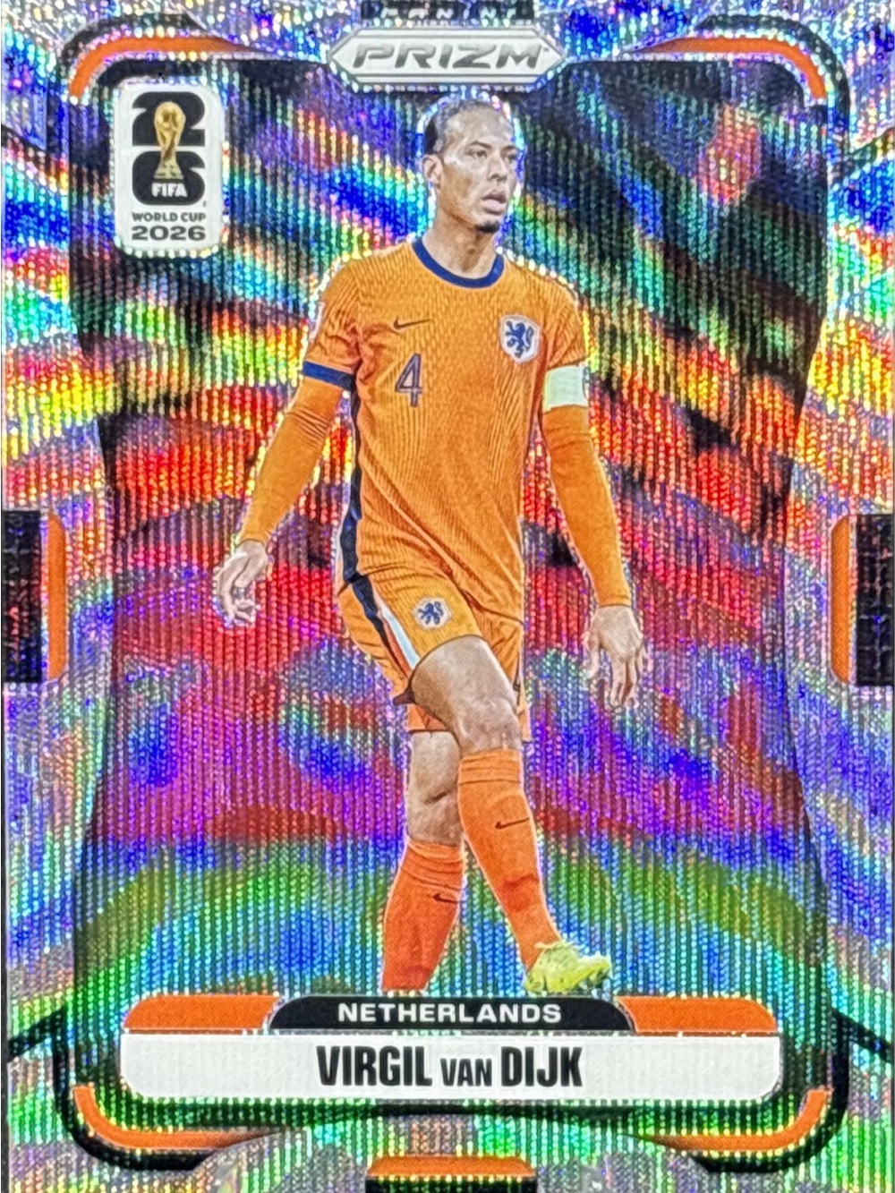 Panini Prizm Virgil Van Dijk Soccer Card Shimmer Prizm